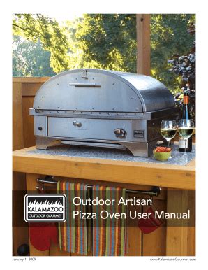 Fillable Online Outdoor Artisan Pizza Oven User Manual - Kalamazoo ...