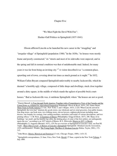 Burlingame, Vol 1, Chap 5 | PDF | Springfield | Abraham Lincoln