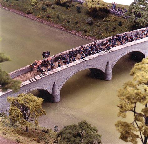 This is a Civil War diorama of the "Burnsides Bridge" battle, for the ...