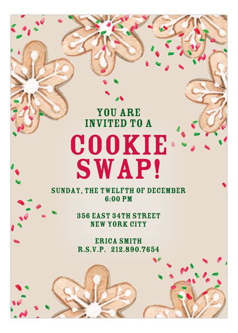 Cookie Swap Invitation | you are invited to a cookie swap invites