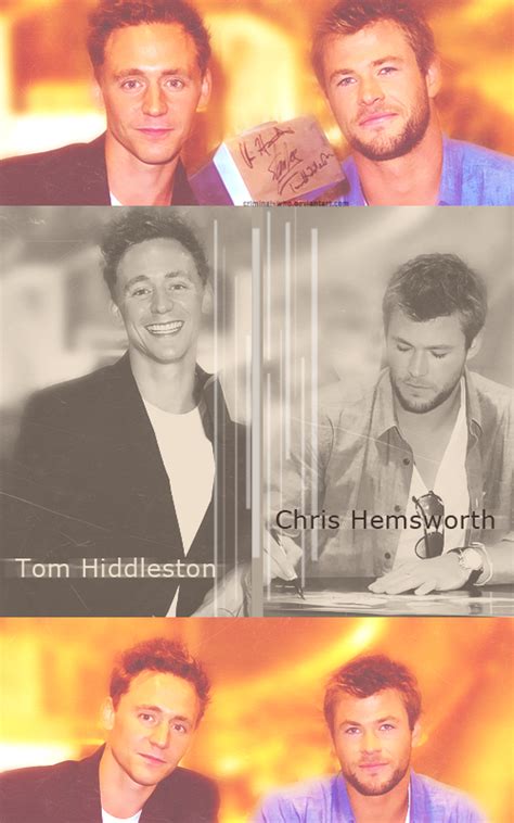 Tom Hiddleston/Chris Hemsworth Photoset by criminal-who on DeviantArt