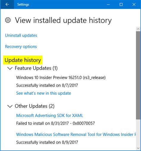 How to View or Clear Update History in Windows 10 | Password Recovery