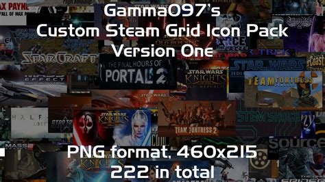 Steam Grid Icon Pack: Version One by gamma097 on DeviantArt