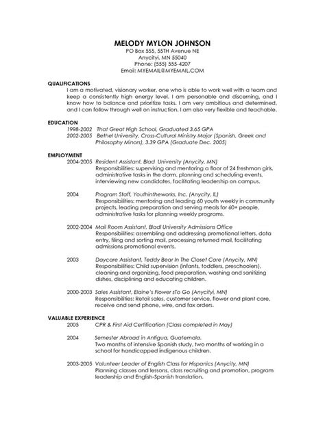 Resume Examples Graduate School - Resume Examples