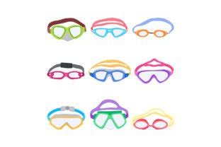 Pool Goggles Set Cartoon Vector Graphic by pikepicture · Creative Fabrica