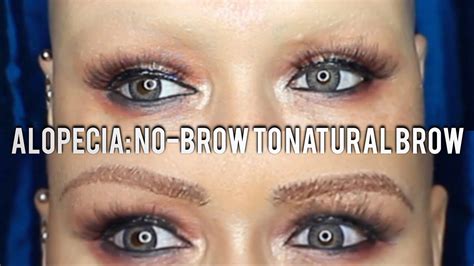 ALOPECIA MAKEUP | BROW TUTORIAL | Create a Natural Hairstroke EYEBROW ...