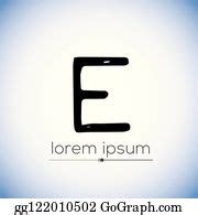 18 Stencil Letter E Logo Design Vector Clip Art | Royalty Free - GoGraph