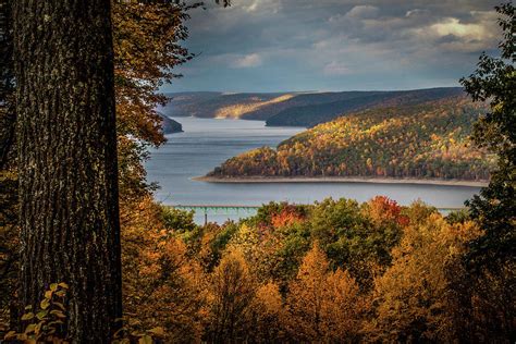 Fall at the Kinzua Reservoir Photograph by Allison Schanbacher - Fine ...