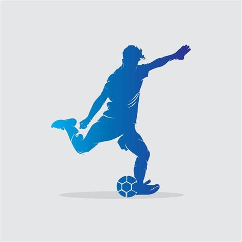 Football Player In Action Logo Design Template 11162424 Vector Art at ...