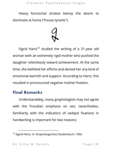 Freudian Psychosexual Stages, Oedipus Complex in Handwriting | KAROHS ...