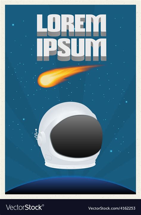 Space theme poster Royalty Free Vector Image - VectorStock