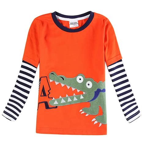 boys t shirt children clothing crocodile printed nova kids clothes ...