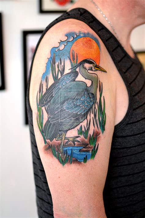 Great Blue Heron by Revlucky23 on deviantART | Heron tattoo, Blue heron ...