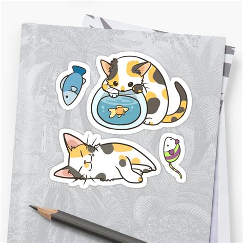 "Calico cats" Stickers by pawlove | Redbubble