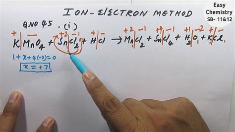 balancing redox reaction by Ion electron method KMnO4 and SnCl2 /redox ...