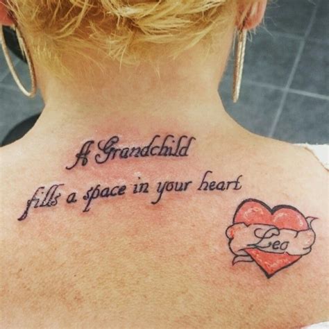 First Grandchild Footprint Tattoo