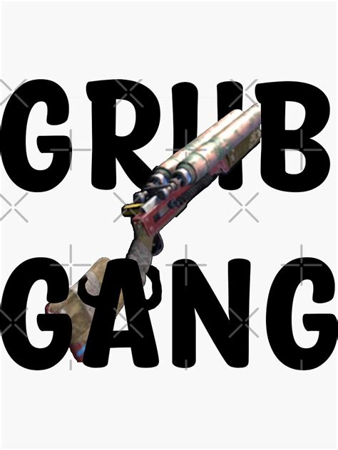 "Rust Grub double barrel shotgun gang funny " Sticker for Sale by Th3shooter | Redbubble