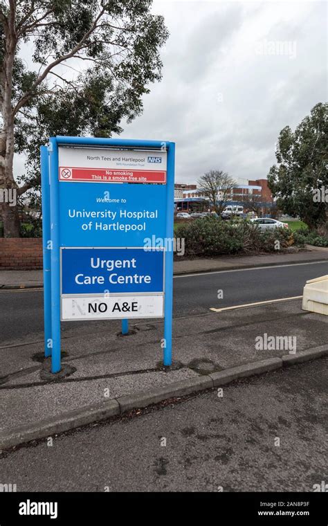 Entrance to the University Hospital of Hartlepool,England,UK Stock ...