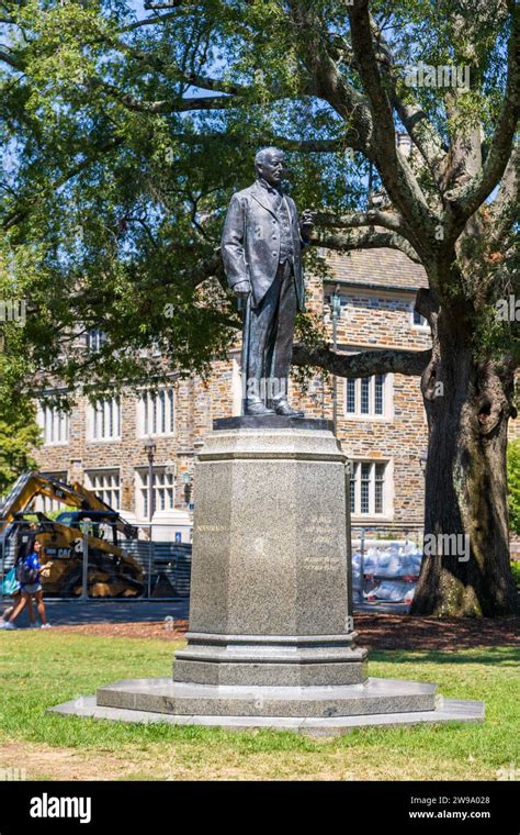 Durham, NC - September 4, 2023: James Buchanan Duke statue on the Duke University Campus Stock ...