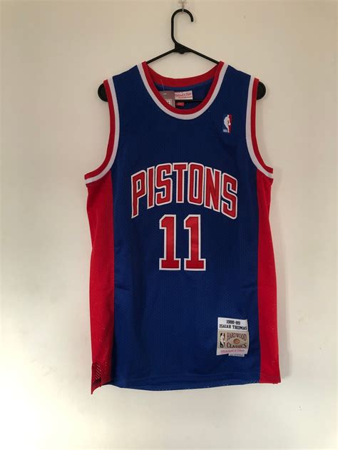 Retro Pistons NBA Jersey Thomas | Etsy