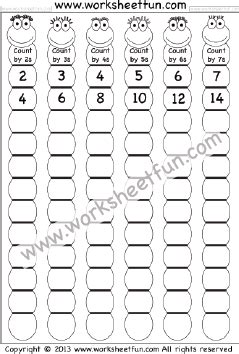 Skip Counting Worksheets / FREE Printable Worksheets – Worksheetfun - Worksheets Library