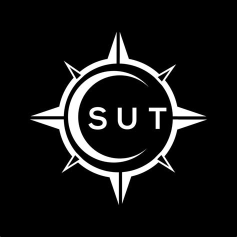 SUT abstract technology logo design on Black background. SUT creative ...