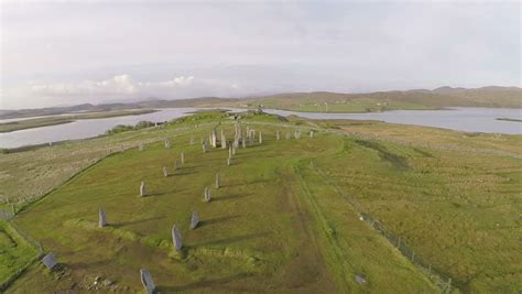 Aerial View Of The Callanish Standing Stones, Callanish, Isle Of Lewis ...