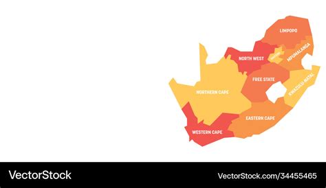 South africa - map provinces Royalty Free Vector Image