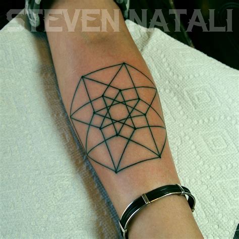 A star tesseract for a redditor from Dallas. By Steven Natali at Sacred Soul Tattoo. Seattle, WA ...