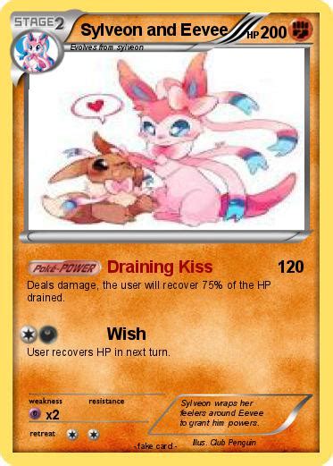 Pokémon Sylveon and Eevee - Draining Kiss - My Pokemon Card