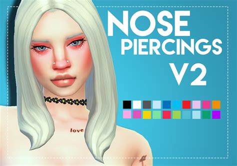 Unisex Nose Piercings V2 | Sims 4 piercings, Best sims, Sims