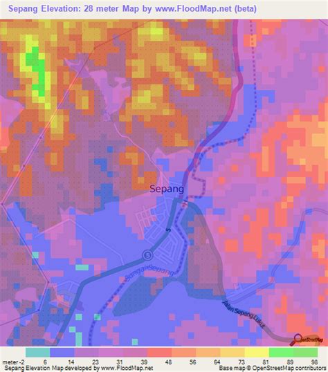 Elevation of Sepang,Malaysia Elevation Map, Topography, Contour