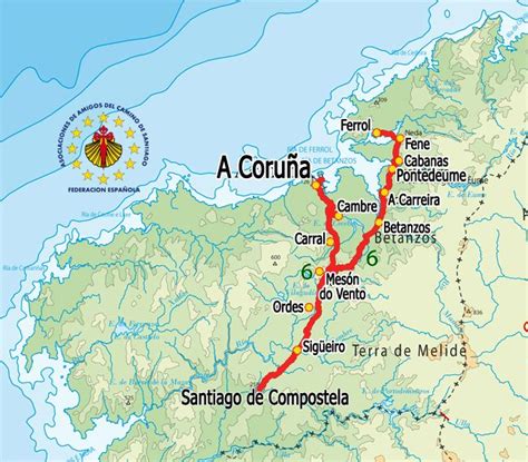 Camino de santiago coastal route map - fikorus