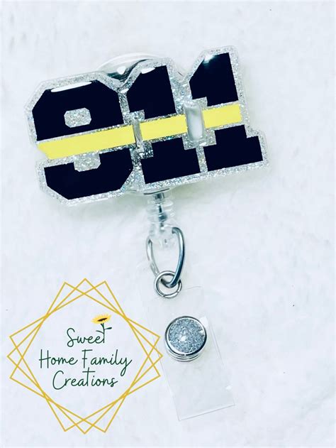 911 Dispatcher Badge Reelinterchangeabledispatcher911thin - Etsy