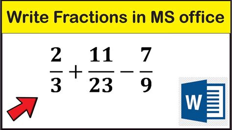 Write fractions in microsoft word - hitslasopa