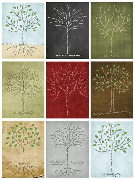 Making your family tree a custom work of art.