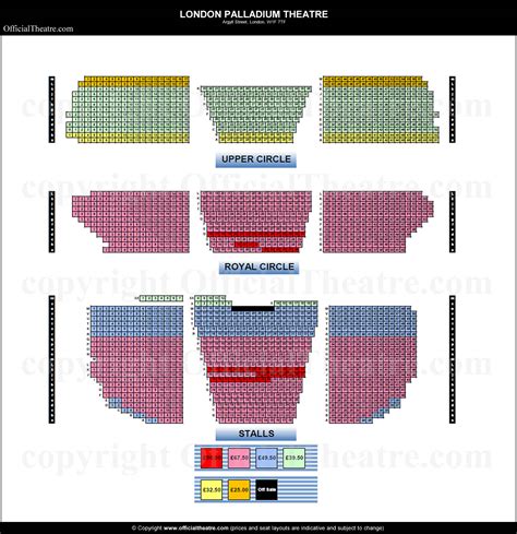 London Palladium seat map and prices for The Wind in the Willows – Palladium