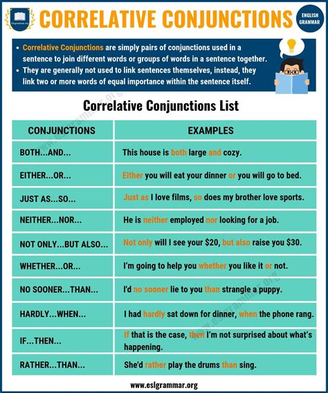 Conjunctions, Definitions And Example Sentences 693 | Correlative conjunctions, Conjunctions ...