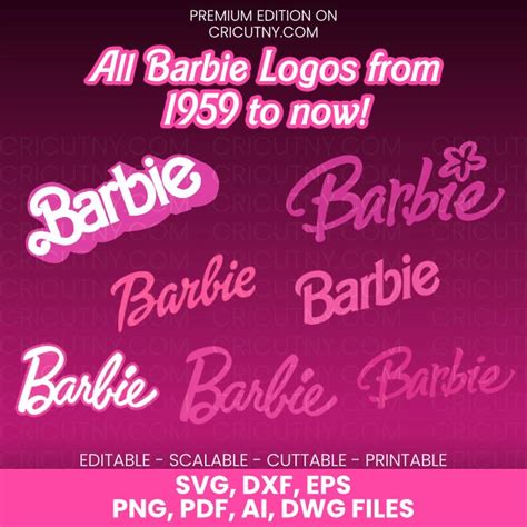 Barbie Fonts and 55 Barbie images bundle | Cricutny