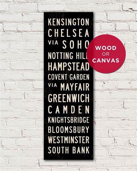 London Metro Subway Sign Art | London Bus Scroll - Transit Design