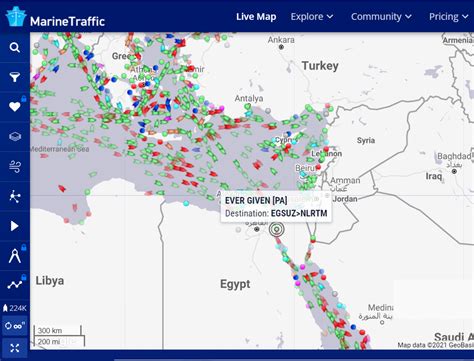 Satellite images show how one ship stuck in Suez Canal is causing so ...