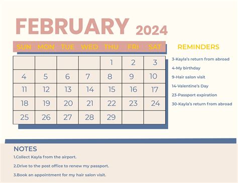 February 2024 Calendar Printable Wiki Word - Calendar List 2024