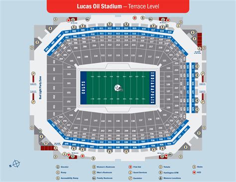 Lucas Oil Stadium Maps by Level