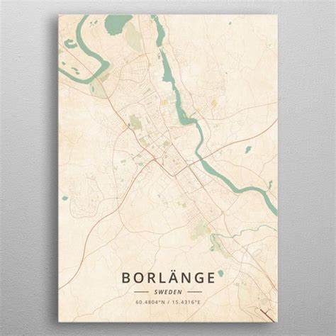 'Borlange Sweden' Poster by Designer Map Art | Displate | Map art print, Map art, Poster prints