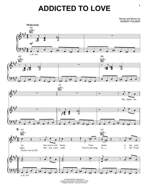 Addicted To Love | Sheet Music Direct