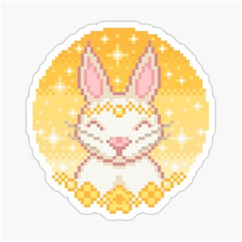 "Kawaii bunny pixel art" Sticker for Sale by AlleenasPixels | Redbubble