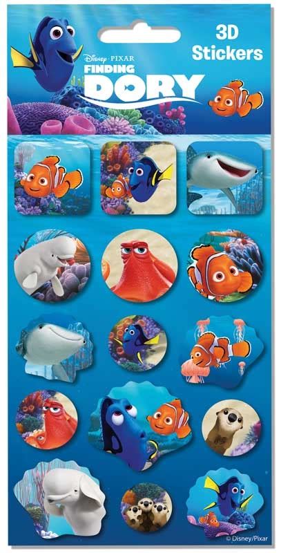 Finding Dory 3d Single Sticker Sheet Wholesale