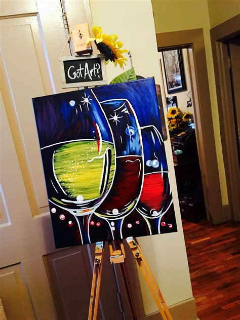 Wine Tasting! / Paint & Sip Party Sample Painting on Canvas / Rose 'n ...