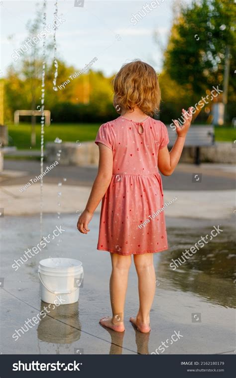 Little Girl Playing Water Splash Pad Stock Photo 2162180179 | Shutterstock