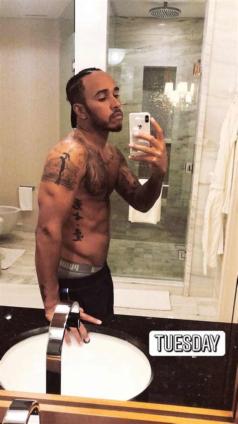 Lewis Hamilton shows off his tattoos in Bahrain before second F1 Grand ...